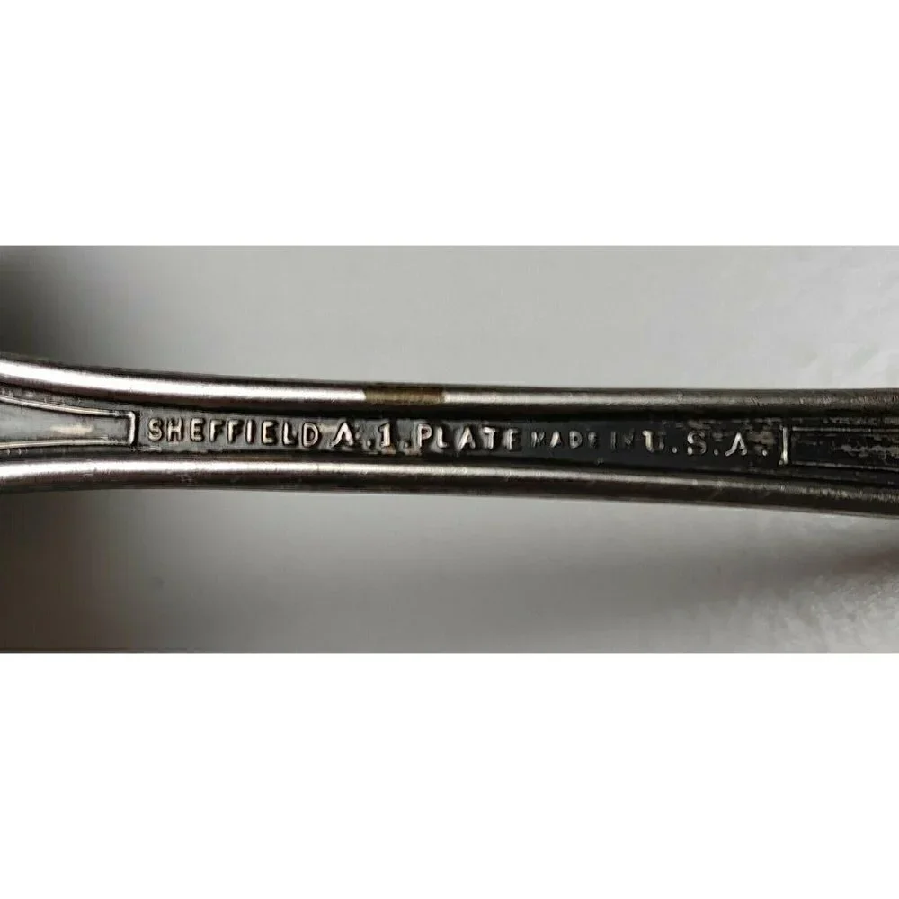 Sheffield Flatware Silverware Large English Silverplate Fiddlers Thread Ladle
